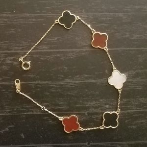 14k Solid Gold Alhambra Style Bracelet